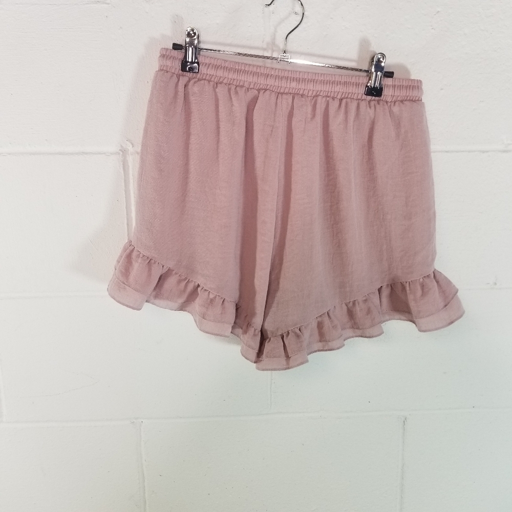 Lost + Wander pink ruffle hem shorts - Picture 6 of 10
